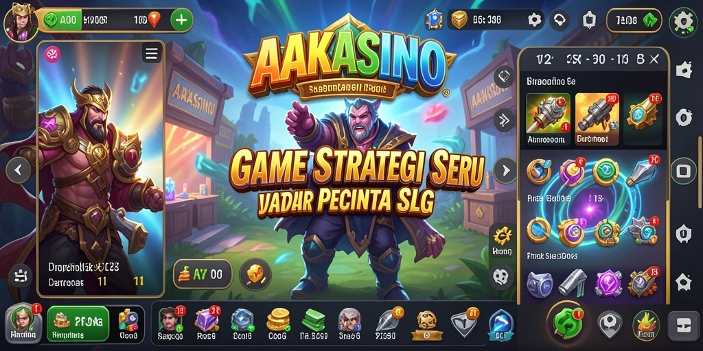 Tampilan gameplay SLG seru di AAKASINO dengan strategi menarik.