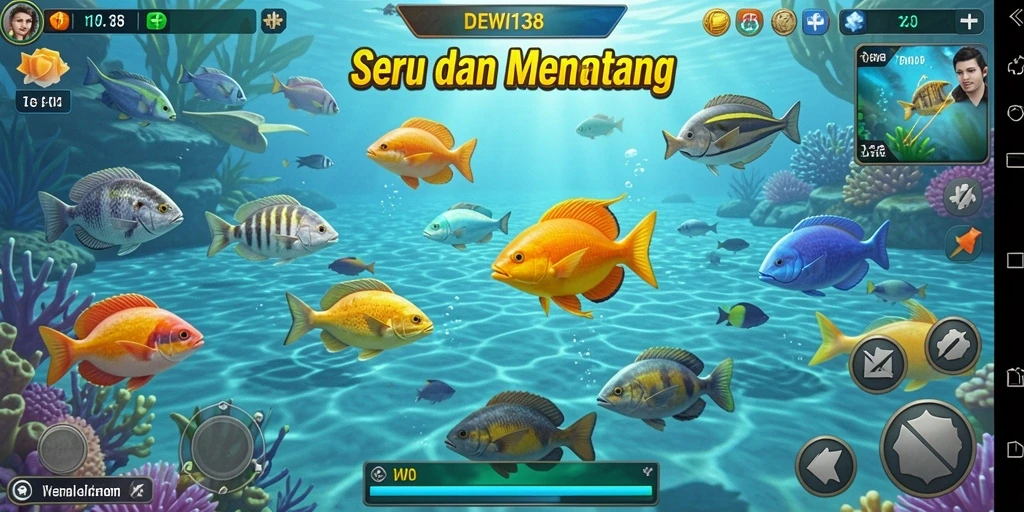 Gameplay DEWI138 yang menarik dan menyenangkan dalam menembak ikan.