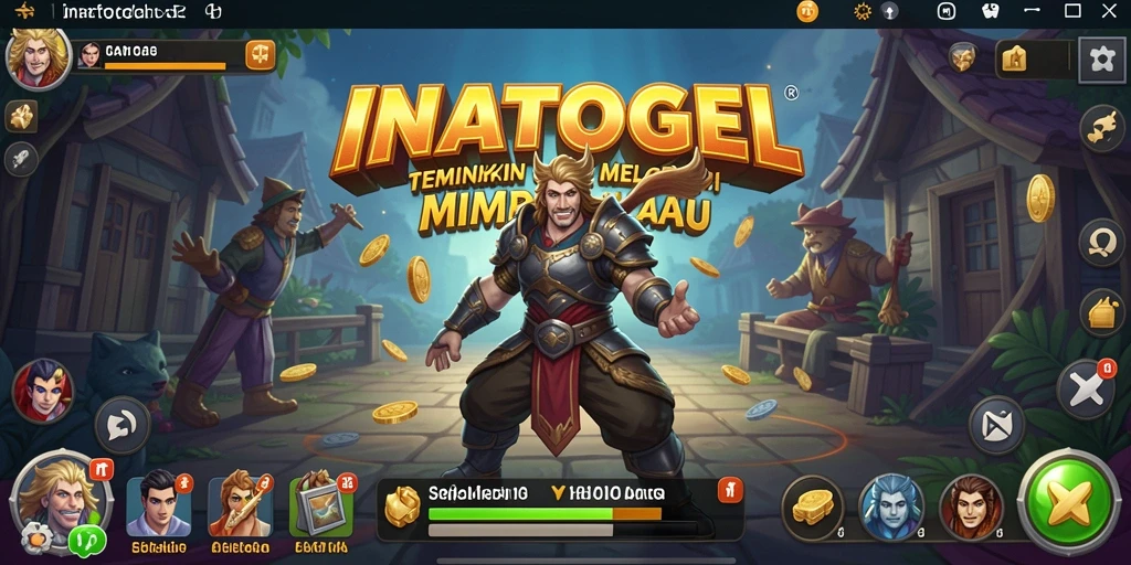 Tampilan menarik dari gameplay musik INATOGEL yang menampilkan alat musik virtual.