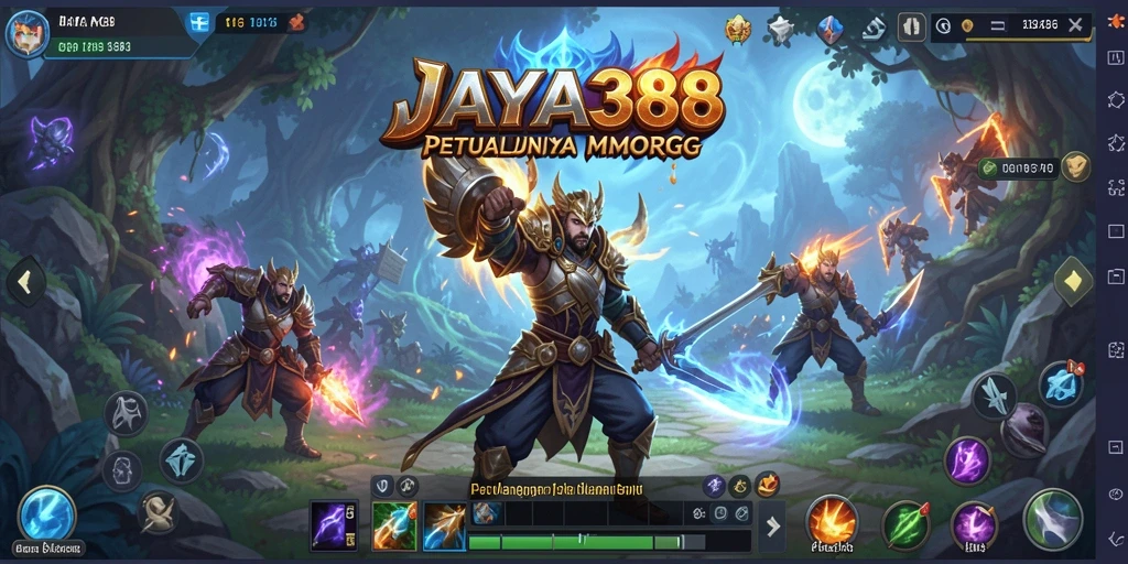 Screenshot gameplay JAYA388 menampilkan aksi pertarungan seru dalam dunia MMORPG.