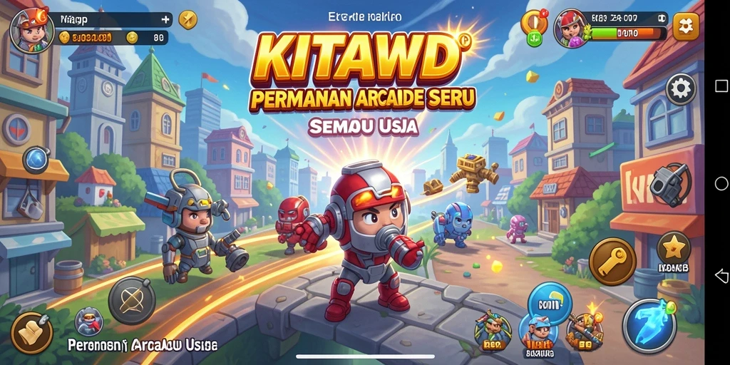 Menampilkan aksi seru dalam gameplay KITAWD saat berkompetisi di level Arcade.