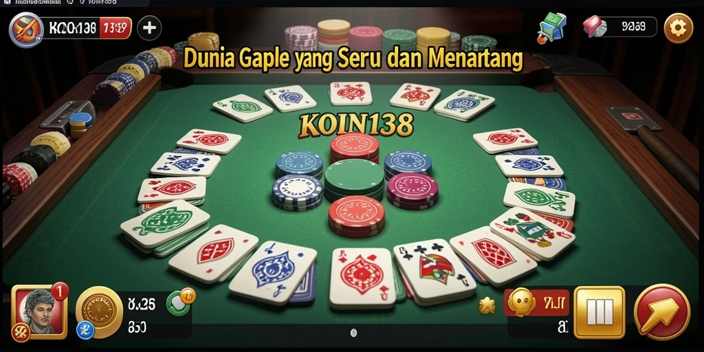 Gameplay seru Gaple di KOIN138 dengan teman-teman.