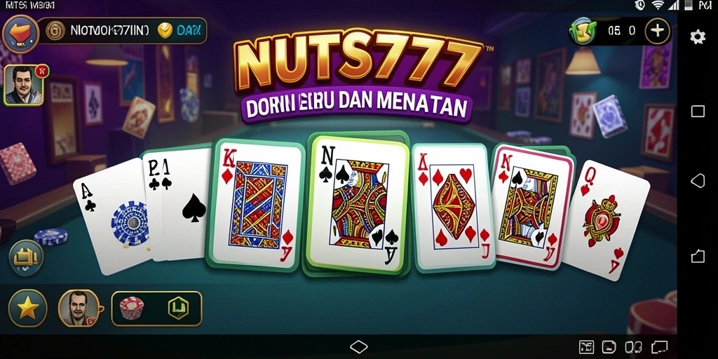 Screenshot gameplay NUTS777 yang menampilkan serunya bermain Domino.