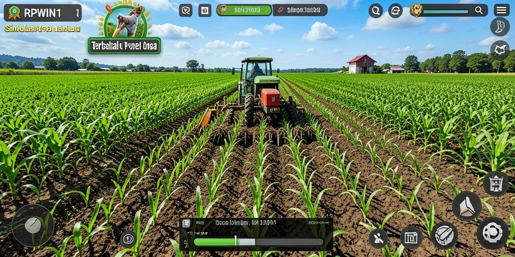 Gameplay RPWIN1 yang memikat dalam dunia pertanian.